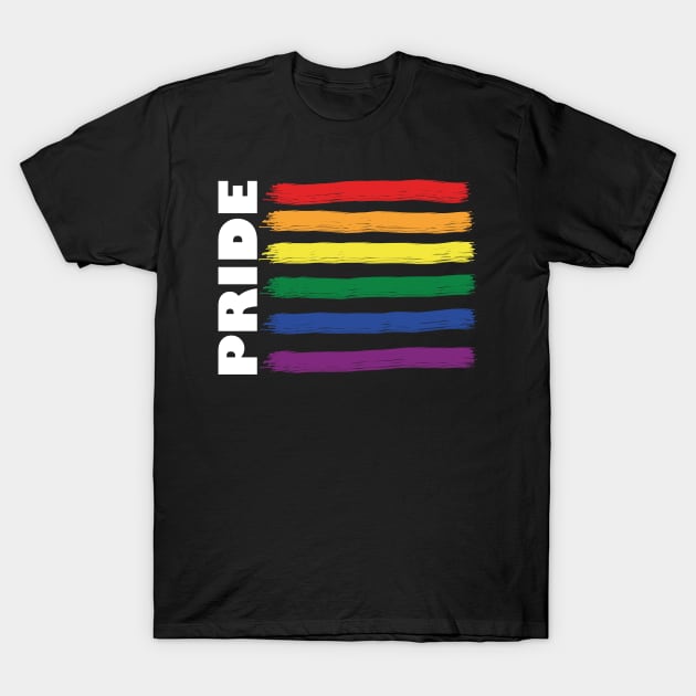 Gay Pride Rainbow T-Shirt by PenguiQueer